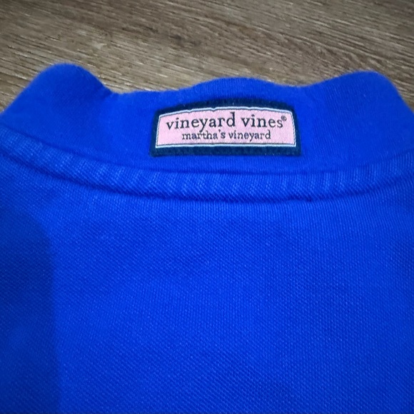 Vineyard Vines 1/4 Zip Royal Blue Shep 1/4 Zip - Picture 7 of 8